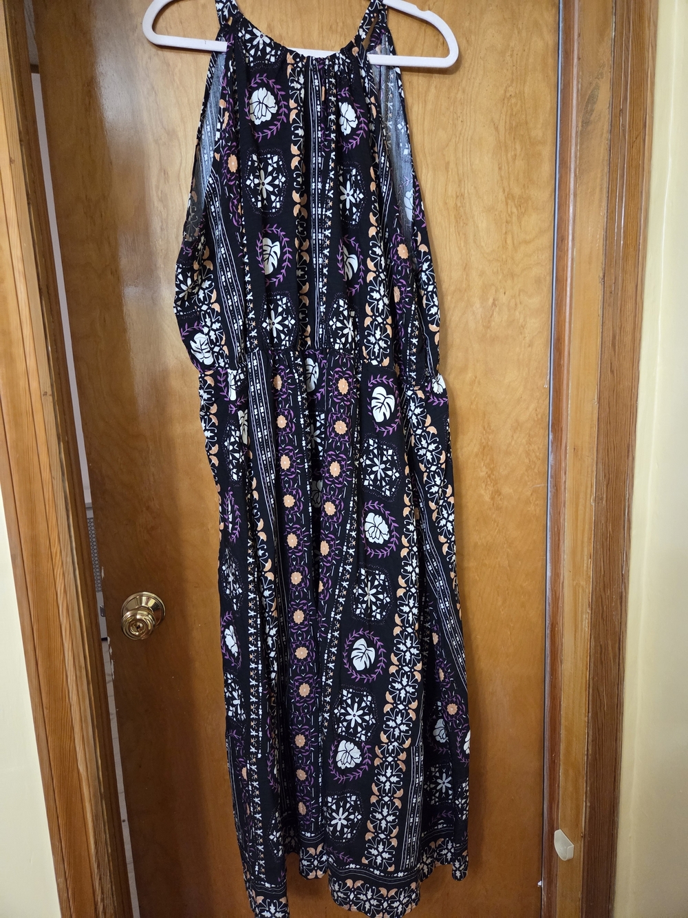 BloomChic Black Floral-Print Midi Dress